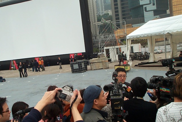 Director of HKIFF in front of Asia's largest AIRSCREEN®