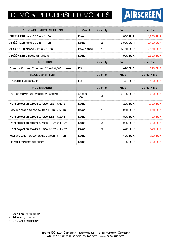 precios especiales